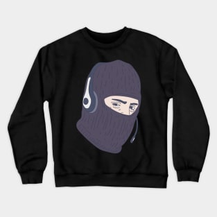 Scam Caller - Ski Mask - Vishing Crewneck Sweatshirt